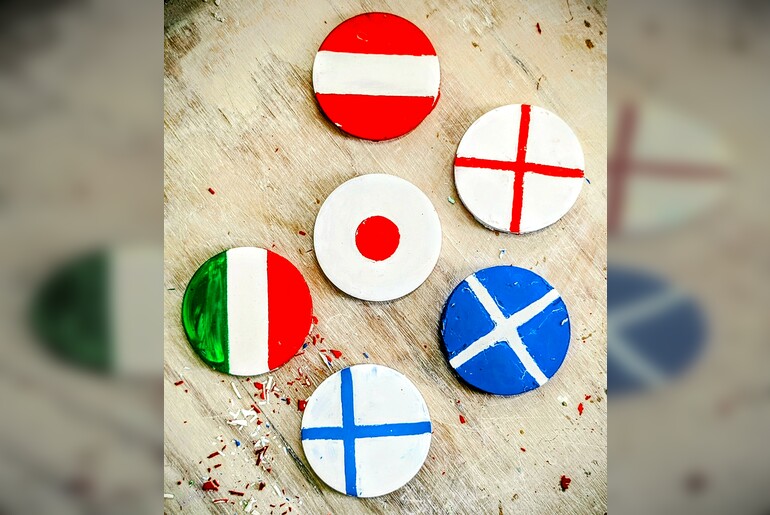 Beginners Jesmonite World Cup Flag Wall-Hanging Workshop