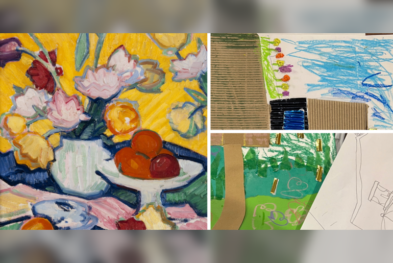 Family Workshop: Still Life Collaging